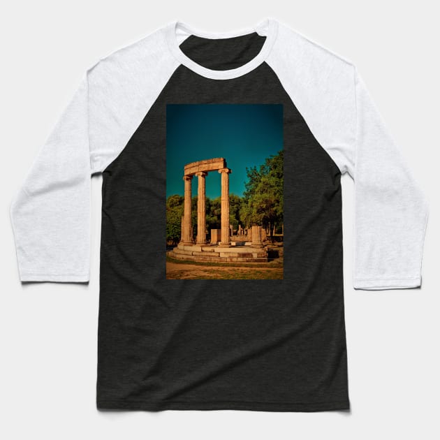 Greece. Ancient Olympia. Ruins of Philippeion. Baseball T-Shirt by vadim19